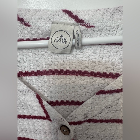 Paper Crane Women’s Striped Button-Up Women Top - Picture 4 of 5